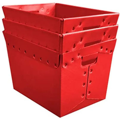 جعبه بسته بندی پلاستیکی راه راه PP Turnover Box قابل بازیافت