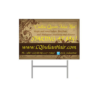 تابلوهای پلاستیکی موجدار PP تبلیغات داخلی / خارجی با H Stakes